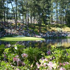 Augusta National Par-3: Golf fans during the Par-3 Contest