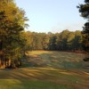 A fall day view from a tee at Mystery Valley Golf Club.