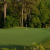 A view of a green protected by bunkers at Steel Canyon Golf Club.