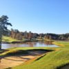 A view of a hole with water in background at Heritage Golf Links.