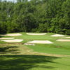 A view of hole #12 guarded by bunkers at Ashton Hills Golf Club