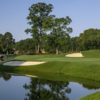 A view of a hole protected by bunkers at Horseshoe Bend Country Club