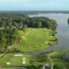 Aerial view of #18 from The Landing at Reynolds Lake Oconee