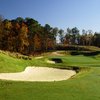 An autumn view of green at Legacy on Lanier Golf Club