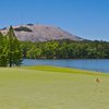 A view of the putting green at Stone Mountain Golf Course