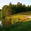 A view of green #15 surrounded by water at Callahan Golf Links