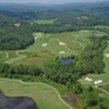 Aerial view of the 4th, 6th, 10th, 11th 12th and 13th greens at Brasstown Valley Resort