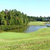 A view of a hole with water coming into play at Olde Atlanta Golf Club