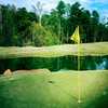 A view from green over the water at Legacy Golf Links 