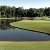 A view of two greens with water on the left at Chateau Elan Golf Club & Resort - Par-3