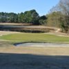 A view of the 8th green with bunkers and water coming into play at Waynesboro Country Club