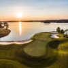 Sunset view of the 14th hole from the Great Waters Course at Reynolds Lake Oconee