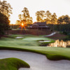 Sunset view of a green from the National Course at Reynolds Lake Oconee