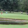 A view of the 5th hole with water coming into play at Willow Lake Golf Club.