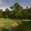 A sunny day view of a hole at Legacy Golf Links.