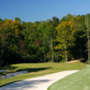 A fall day view of a hole at Crystal Falls Golf Club.