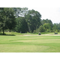 The 16th at the Lakes Golf Course at Laura Walker State Park in Waycross, Ga., is yet another sharp dogleg, this one left. 