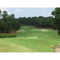 The first hole on the Ridge nine at Reynolds Plantation's National course provides a minefield of sand through which to tiptoe.