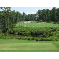 The second hole on the Cove nine at Reynolds Plantation's National golf course provides a challenge from the start from the back tees.