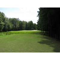 Lost Plantation Golf Club's 11th hole, a par 3, gives you a marsh to shoot over, onto a crowned green.